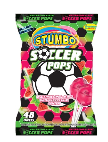 Soccer Pops Cherry & Plum Lollipops 48
